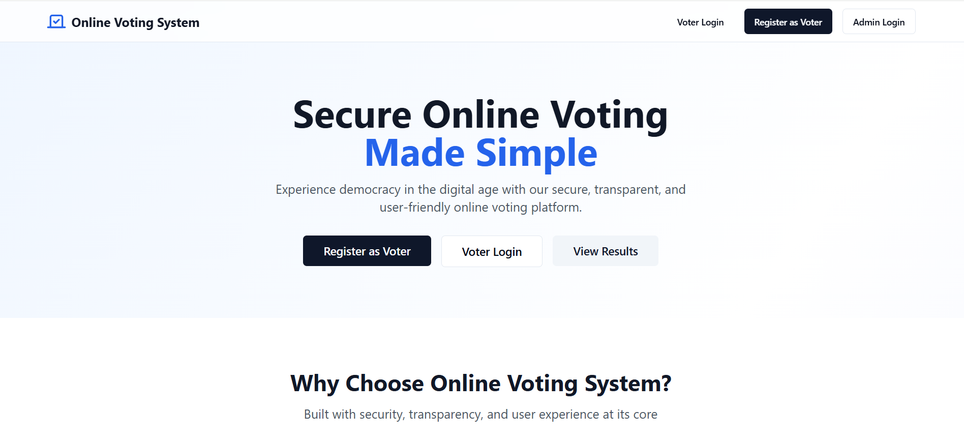 Online Voting System